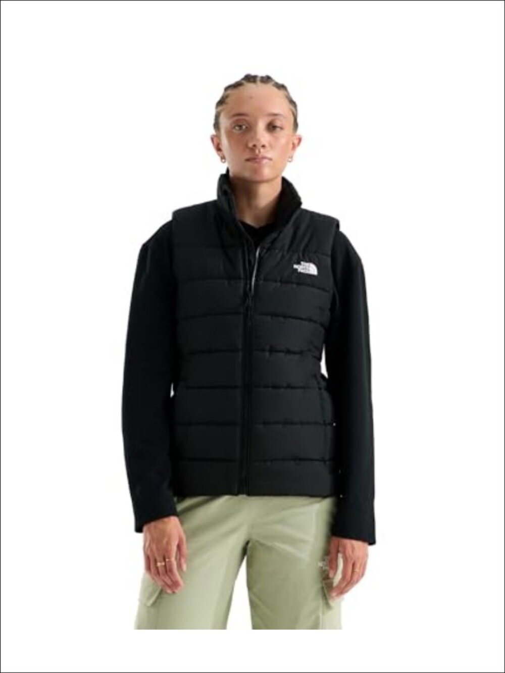 North Face Aconcagua Vest Sleeveless Insulated Wind-Resistant Zip Pockets